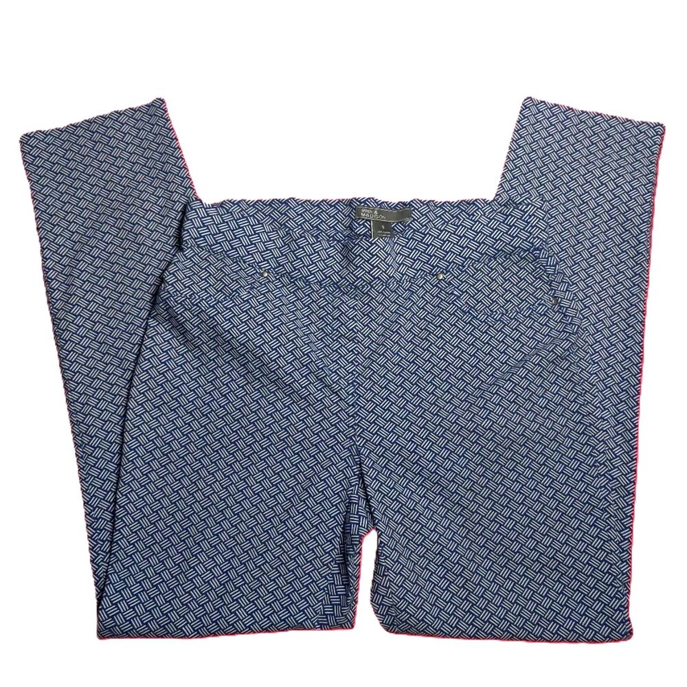 89th & Madison Blue Geometric Print Skinny Ankle Pants Women’s Small